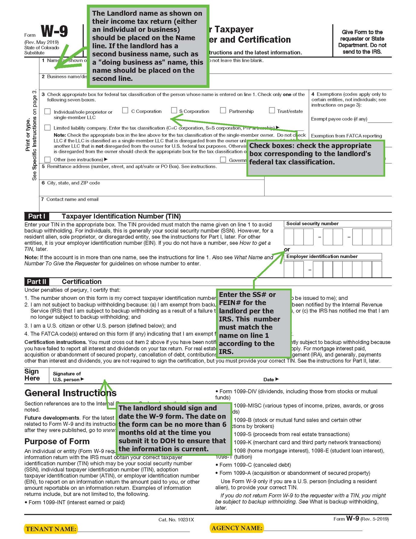 How do I fill out the Colorado W9 Form?